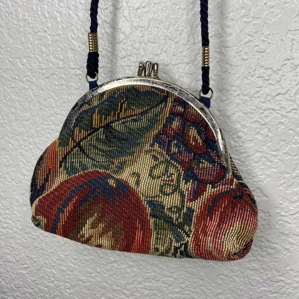 Vintage Textured Fabric Clutch